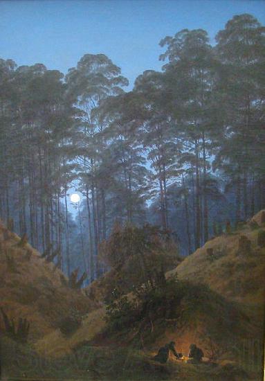 Caspar David Friedrich Waldinneres bei Mondschein